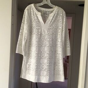 PERSEPTION CONCEPTS/ SHEER LACE COVER-UP DRESS OR TUNIC/ NEW
